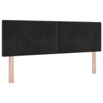tête de lit vidaXL capitonnée noire 140 cm en velours