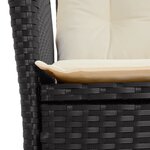 vidaXL Ensemble à manger de jardin coussins 5Pièces Noir Résine tressée