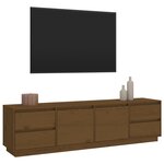 vidaXL Meuble TV Marron miel 176x37x47 5 cm Bois de pin massif