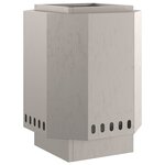 vidaXL Foyer sans fumée Marron 38 x 38 x 51 cm Acier patiné