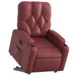vidaXL Fauteuil inclinable Rouge bordeaux Similicuir