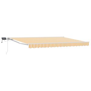 vidaXL Cadre de store manuel avec LEDs Jaune et blanc 5 x 3 m
