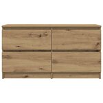 vidaXL Meuble TV chêne artisanal 100x35x54 cm bois d'ingénierie