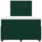 vidaXL Sommier à lattes de lit et matelas Vert foncé 120x200cm Velours