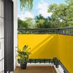 vidaXL Écran de balcon Jaune 100 x 400 cm Tissu Oxford