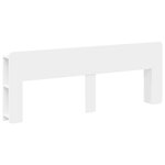 vidaXL Cabinet de Tête de Lit avec stockage Blanc Bois d'ingénierie