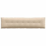 vidaXL Coussin de Dos Crème 200 x 50 cm Tissu en microfibre
