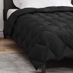 vidaXL Duvet d'hiver Noir 200 x 140 cm Microfibre