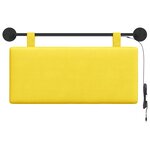 vidaXL Tête de lit suspendue Jaune clair Tissu en velours côtelé