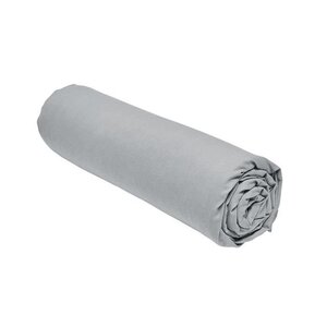 Drap housse - 140 x 190 cm uni - Acier