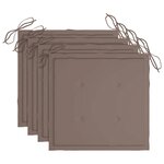 vidaXL Chaises de jardin lot de 4 avec coussins Bois d'acacia massif