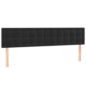 vidaXL Têtes de lit 2 Pièces Noir 90x5x78/88 cm Velours