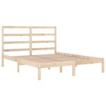 vidaXL Cadre de lit bois massif 120x190 cm petit double