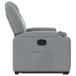 vidaXL Fauteuil inclinable Gris clair Tissu