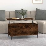 vidaXL Table basse Chêne fumé 90x44 5x45 cm Bois d'ingénierie