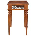 Bureau table poste de travail meuble d'ordinateur informatique étude avec tiroir 110 x 50 x 76 cm bois d'acacia solide brun 02_0023443