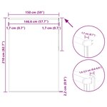 vidaXL Store enrouleur occultant blanc cassé 150x210 cm largeur tissu