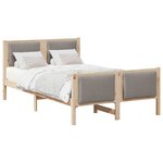 vidaXL Cadre de lit avec tête de lit Taupe 120 x 190 cm tissu