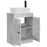 vidaXL Meuble de salle de bain avec évier Gris béton 54 x 35 x 83 cm