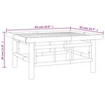 vidaXL Salon de jardin 5 Pièces avec coussins blanc crème bambou