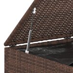 vidaXL Boîte à coussins de jardin Résine tressée 145x100x103 cm Marron