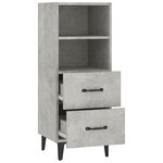 vidaXL Buffet Gris béton 34 5x34x90 cm Bois d'ingénierie