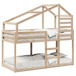 vidaXL Lit superposé sans matelas 90x190 cm bois de pin massif