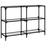 vidaXL Table console avec dessus en verre transparent 118 5x30x81 cm