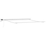 vidaXL Auvent avec Blanc 4 5 × 3 5 m Métal