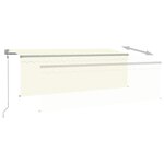 vidaXL Auvent automatique rétractable avec store 4x3 m Crème