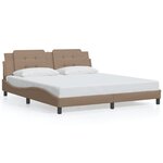 vidaXL Cadre de lit sans matelas cappuccino 180x200 cm similicuir