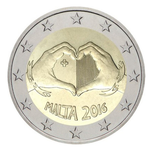 2 euros commémorative Malte 2016 - Amour.