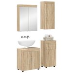 vidaXL Ensemble de mobilier de salle de bain TULUM Chêne Sonoma