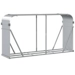 vidaXL Porte-bûches argenté 180x45x100 cm acier galvanisé
