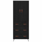 vidaXL Haut Armoire Chêne noir 69 5 x 34 x 180 cm Bois d'ingénierie