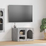 vidaXL Meuble TV Gris Sonoma 60 x 35 x 40 cm Bois d'ingénierie