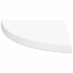 vidaXL Étagère d'angle flottante blanc brillant 35x35x3 8 cm MDF