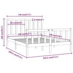 vidaXL Cadre de lit sans matelas 140x190 cm bois massif