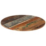 vidaXL Dessus de table rond 60 cm 15-16 mm Bois de récupération