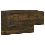 vidaXL Tables de chevet murales 2 Pièces Chêne fumé