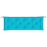 vidaXL Coussins de banc de jardin lot de 2 turquoise 150x50x7 cm tissu