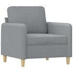 vidaXL Ensemble de canapés 3 Pièces coussins gris clair tissu