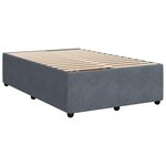 vidaXL Cadre de lit sans matelas gris foncé 120x200 cm velours
