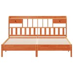 vidaXL Lit bibliothèque sans matelas cire marron 200x200 cm pin massif