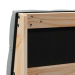 vidaXL Tête de lit capitonnée Gris clair 135 cm Pin massif