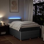 vidaXL Sommier à lattes de lit avec matelas Gris clair 120x200cm Tissu