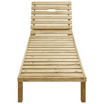 vidaXL Chaise longue avec coussin vert Bois de pin imprégné