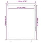 vidaXL Store roulant d'extérieur 120x250 cm Bleu et blanc