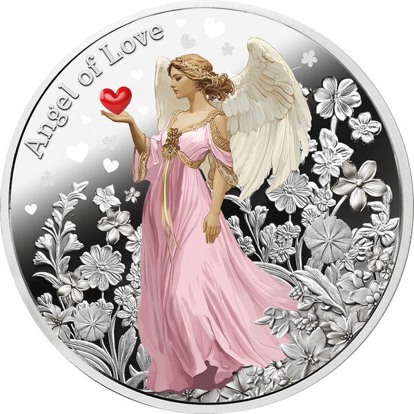 Pièce de monnaie en Argent 1 Dollar g 17.50 Millésime 2026 ANGEL OF LOVE