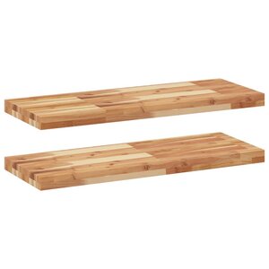 vidaXL Étagères flottantes 2 Pièces 80x30x4 cm acacia massif à l'huile